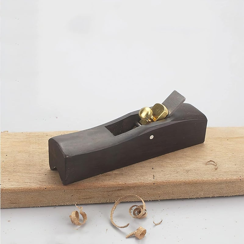 LIXINDEE Wooden Hand Plane, Mini Arc Bottom Hand Planer, Wood Block Plane Carpenter Hand Tools for Edge Trimming/Corner Shaping/Chamfer - Image 2